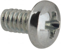 Value Collection - #3-48 UNC, 3/16" Length Under Head Phillips Drive Machine Screw - Pan Head, Grade J82 Steel, Zinc-Plated Finish, Without Washer - Exact Tooling