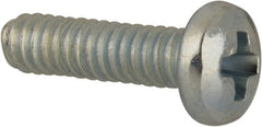 Value Collection - #3-48 UNC, 3/8" Length Under Head Phillips Drive Machine Screw - Pan Head, Grade J82 Steel, Zinc-Plated Finish, Without Washer - Exact Tooling