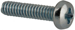 Value Collection - #3-48 UNC, 7/16" Length Under Head Phillips Drive Machine Screw - Pan Head, Grade J82 Steel, Zinc-Plated Finish, Without Washer - Exact Tooling
