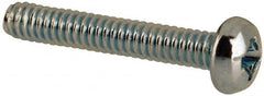 Value Collection - #3-48 UNC, 5/8" Length Under Head Phillips Drive Machine Screw - Pan Head, Grade J82 Steel, Zinc-Plated Finish, Without Washer - Exact Tooling
