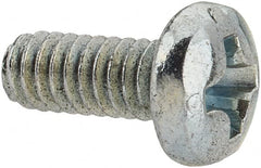 Value Collection - #5-40 UNC, 5/16" Length Under Head Phillips Drive Machine Screw - Pan Head, Grade J82 Steel, Zinc-Plated Finish, Without Washer - Exact Tooling