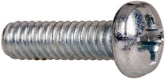 Value Collection - #5-40 UNC, 7/16" Length Under Head Phillips Drive Machine Screw - Pan Head, Grade J82 Steel, Zinc-Plated Finish, Without Washer - Exact Tooling