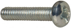 Value Collection - #5-40 UNC, 5/8" Length Under Head Phillips Drive Machine Screw - Pan Head, Grade J82 Steel, Zinc-Plated Finish, Without Washer - Exact Tooling