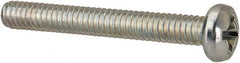 Value Collection - #5-40 UNC, 1" Length Under Head Phillips Drive Machine Screw - Pan Head, Grade J82 Steel, Zinc-Plated Finish, Without Washer - Exact Tooling