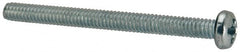 Value Collection - #5-40 UNC, 1-1/2" Length Under Head Phillips Drive Machine Screw - Pan Head, Grade J82 Steel, Zinc-Plated Finish, Without Washer - Exact Tooling