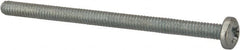 Value Collection - #5-40 UNC, 2" Length Under Head Phillips Drive Machine Screw - Pan Head, Grade J82 Steel, Zinc-Plated Finish, Without Washer - Exact Tooling