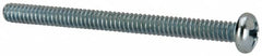 Value Collection - #6-32 UNC, 1-3/4" Length Under Head Phillips Drive Machine Screw - Pan Head, Grade J82 Steel, Zinc-Plated Finish, Without Washer - Exact Tooling