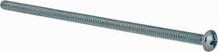 Value Collection - #6-32 UNC, 3-1/2" Length Under Head Phillips Drive Machine Screw - Pan Head, Grade J82 Steel, Zinc-Plated Finish, Without Washer - Exact Tooling