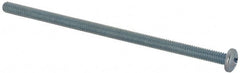Value Collection - #8-32 UNC, 3-1/2" Length Under Head Phillips Drive Machine Screw - Pan Head, Grade J82 Steel, Zinc-Plated Finish, Without Washer - Exact Tooling
