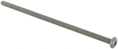 Value Collection - #10-24 UNC, 5" Length Under Head Phillips Drive Machine Screw - Pan Head, Grade J82 Steel, Zinc-Plated Finish, Without Washer - Exact Tooling