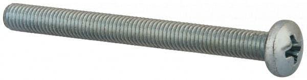 Value Collection - #10-32 UNF, 2-1/4" Length Under Head Phillips Drive Machine Screw - Pan Head, Grade J82 Steel, Zinc-Plated Finish, Without Washer - Exact Tooling