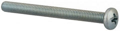 Value Collection - #10-32 UNF, 2-1/4" Length Under Head Phillips Drive Machine Screw - Pan Head, Grade J82 Steel, Zinc-Plated Finish, Without Washer - Exact Tooling