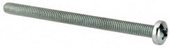 Value Collection - #10-32 UNF, 2-3/4" Length Under Head Phillips Drive Machine Screw - Pan Head, Grade J82 Steel, Zinc-Plated Finish, Without Washer - Exact Tooling