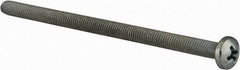 Value Collection - #10-32 UNF, 3-1/2" Length Under Head Phillips Drive Machine Screw - Pan Head, Grade J82 Steel, Zinc-Plated Finish, Without Washer - Exact Tooling