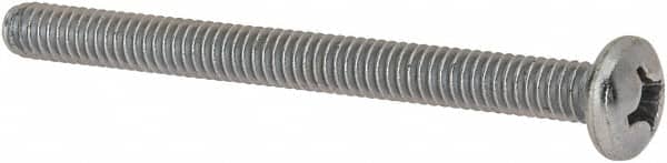Value Collection - #12-24 UNC, 2-1/2" Length Under Head Phillips Drive Machine Screw - Pan Head, Grade J82 Steel, Zinc-Plated Finish, Without Washer - Exact Tooling
