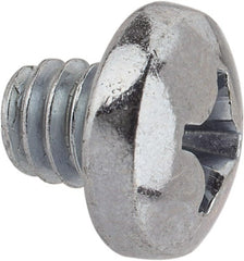 Value Collection - 1/4-20 UNC, 1/4" Length Under Head Phillips Drive Machine Screw - Pan Head, Grade J82 Steel, Zinc-Plated Finish, Without Washer - Exact Tooling