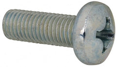 Value Collection - 1/4-28 UNF, 3/4" Length Under Head Phillips Drive Machine Screw - Pan Head, Grade J82 Steel, Zinc-Plated Finish, Without Washer - Exact Tooling