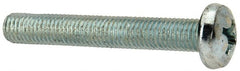 Value Collection - 1/4-28 UNF, 1-3/4" Length Under Head Phillips Drive Machine Screw - Pan Head, Grade J82 Steel, Zinc-Plated Finish, Without Washer - Exact Tooling