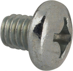Value Collection - 5/16-18 UNC, 3/8" Length Under Head Phillips Drive Machine Screw - Pan Head, Grade J82 Steel, Zinc-Plated Finish, Without Washer - Exact Tooling