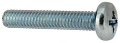 Value Collection - 5/16-18 UNC, 1-3/4" Length Under Head Phillips Drive Machine Screw - Pan Head, Grade J82 Steel, Zinc-Plated Finish, Without Washer - Exact Tooling
