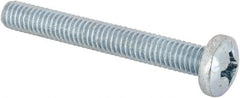 Value Collection - 5/16-18 UNC, 2-1/2" Length Under Head Phillips Drive Machine Screw - Pan Head, Grade J82 Steel, Zinc-Plated Finish, Without Washer - Exact Tooling