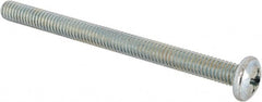 Value Collection - 5/16-18 UNC, 4" Length Under Head Phillips Drive Machine Screw - Pan Head, Grade J82 Steel, Zinc-Plated Finish, Without Washer - Exact Tooling