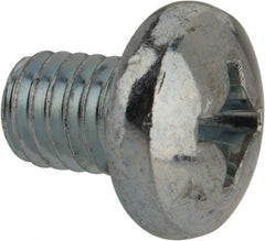 Value Collection - 3/8-16 UNC, 1/2" Length Under Head Phillips Drive Machine Screw - Pan Head, Grade J82 Steel, Zinc-Plated Finish, Without Washer - Exact Tooling