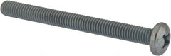 Value Collection - 3/8-16 UNC, 4" Length Under Head Phillips Drive Machine Screw - Pan Head, Grade J82 Steel, Zinc-Plated Finish, Without Washer - Exact Tooling