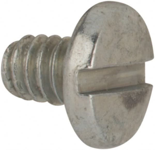 Value Collection - #2-56 UNC, 1/8" Length Under Head Slotted Drive Machine Screw - Binding Head, Grade J82 Steel, Zinc-Plated Finish, Without Washer - Exact Tooling