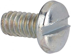 Value Collection - #2-56 UNC, 3/16" Length Under Head Slotted Drive Machine Screw - Binding Head, Grade J82 Steel, Zinc-Plated Finish, Without Washer - Exact Tooling