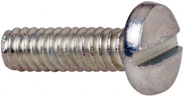 Value Collection - #2-56 UNC, 5/16" Length Under Head Slotted Drive Machine Screw - Binding Head, Grade J82 Steel, Zinc-Plated Finish, Without Washer - Exact Tooling