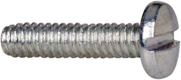 Value Collection - #2-56 UNC, 3/8" Length Under Head Slotted Drive Machine Screw - Binding Head, Grade J82 Steel, Zinc-Plated Finish, Without Washer - Exact Tooling
