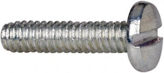 Value Collection - #2-56 UNC, 3/8" Length Under Head Slotted Drive Machine Screw - Binding Head, Grade J82 Steel, Zinc-Plated Finish, Without Washer - Exact Tooling