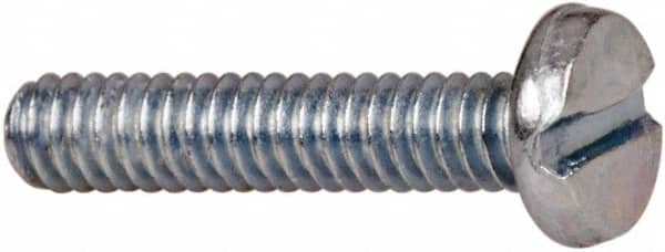 Value Collection - #2-56 UNC, 7/16" Length Under Head Slotted Drive Machine Screw - Binding Head, Grade J82 Steel, Zinc-Plated Finish, Without Washer - Exact Tooling