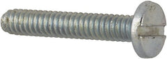 Value Collection - #2-56 UNC, 1/2" Length Under Head Slotted Drive Machine Screw - Binding Head, Grade J82 Steel, Zinc-Plated Finish, Without Washer - Exact Tooling