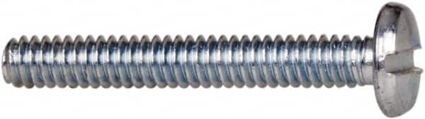 Value Collection - #2-56 UNC, 5/8" Length Under Head Slotted Drive Machine Screw - Binding Head, Grade J82 Steel, Zinc-Plated Finish, Without Washer - Exact Tooling