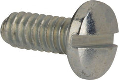 Value Collection - #3-48 UNC, 1/4" Length Under Head Slotted Drive Machine Screw - Binding Head, Grade J82 Steel, Zinc-Plated Finish, Without Washer - Exact Tooling