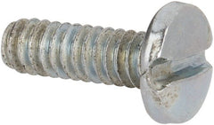 Value Collection - #3-48 UNC, 5/16" Length Under Head Slotted Drive Machine Screw - Binding Head, Grade J82 Steel, Zinc-Plated Finish, Without Washer - Exact Tooling