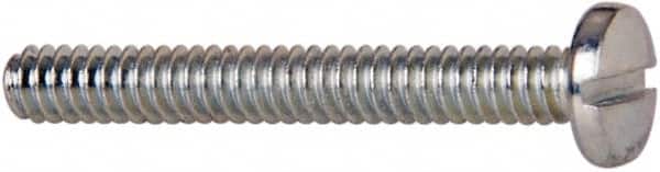 Value Collection - #4-40 UNC, 1/8" Length Under Head Slotted Drive Machine Screw - Binding Head, Grade J82 Steel, Zinc-Plated Finish, Without Washer - Exact Tooling