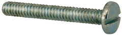 Value Collection - #4-40 UNC, 7/8" Length Under Head Slotted Drive Machine Screw - Binding Head, Grade J82 Steel, Zinc-Plated Finish, Without Washer - Exact Tooling