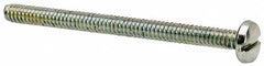 Value Collection - #4-40 UNC, 1-1/2" Length Under Head Slotted Drive Machine Screw - Binding Head, Grade J82 Steel, Zinc-Plated Finish, Without Washer - Exact Tooling