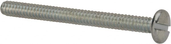 Value Collection - #6-32 UNC, 1-1/2" Length Under Head Slotted Drive Machine Screw - Binding Head, Grade J82 Steel, Zinc-Plated Finish, Without Washer - Exact Tooling