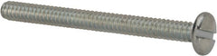 Value Collection - #6-32 UNC, 1-1/2" Length Under Head Slotted Drive Machine Screw - Binding Head, Grade J82 Steel, Zinc-Plated Finish, Without Washer - Exact Tooling