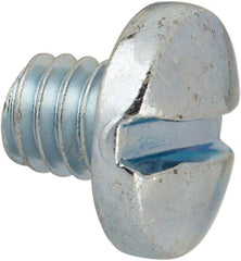 Value Collection - #8-32 UNC, 3/16" Length Under Head Slotted Drive Machine Screw - Binding Head, Grade J82 Steel, Zinc-Plated Finish, Without Washer - Exact Tooling