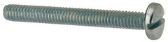 Value Collection - #8-32 UNC, 1-1/2" Length Under Head Slotted Drive Machine Screw - Binding Head, Grade J82 Steel, Zinc-Plated Finish, Without Washer - Exact Tooling