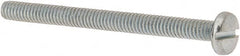 Value Collection - #8-32 UNC, 2" Length Under Head Slotted Drive Machine Screw - Binding Head, Grade J82 Steel, Zinc-Plated Finish, Without Washer - Exact Tooling