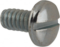 Value Collection - #10-24 UNC, 3/8" Length Under Head Slotted Drive Machine Screw - Binding Head, Grade J82 Steel, Zinc-Plated Finish, Without Washer - Exact Tooling