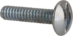 Value Collection - #4-40 UNC, 1/2" Length Under Head Slotted Drive Machine Screw - Truss Head, Grade J82 Steel, Zinc-Plated Finish, Without Washer - Exact Tooling