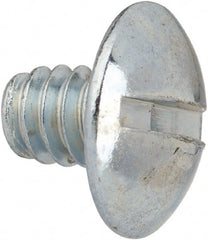 Value Collection - #10-24 UNC, 1/4" Length Under Head Slotted Drive Machine Screw - Truss Head, Grade J82 Steel, Zinc-Plated Finish, Without Washer - Exact Tooling