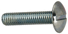 Value Collection - #10-32 UNF, 7/8" Length Under Head Slotted Drive Machine Screw - Truss Head, Grade J82 Steel, Zinc-Plated Finish, Without Washer - Exact Tooling